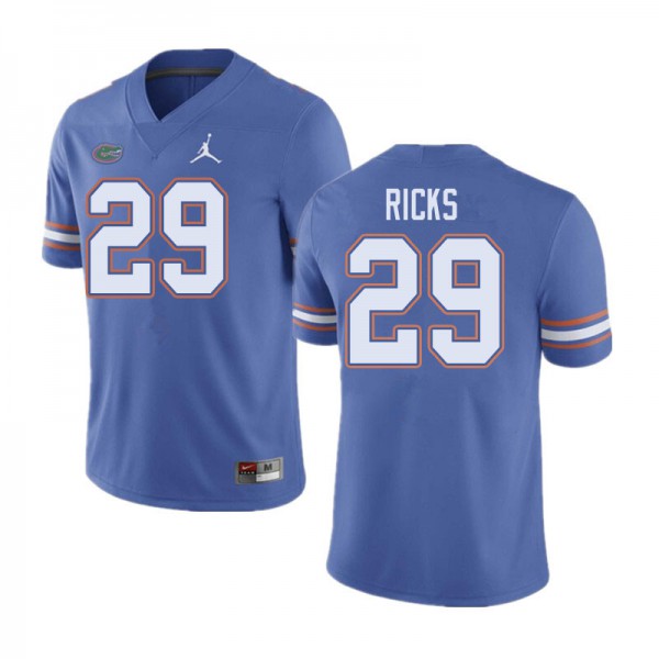 Jordan Brand Men #29 Isaac Ricks Florida Gators College Football Jerseys Blue